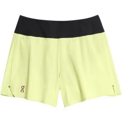 On Running On 5 Inch Running Shorts Women - Hay & Black