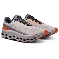 On Running On Cloudmonster Running Shoes - Pearl & Flame