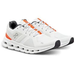 On Running On Cloudrunner Wide Running Shoe - Undyed-White & Flame