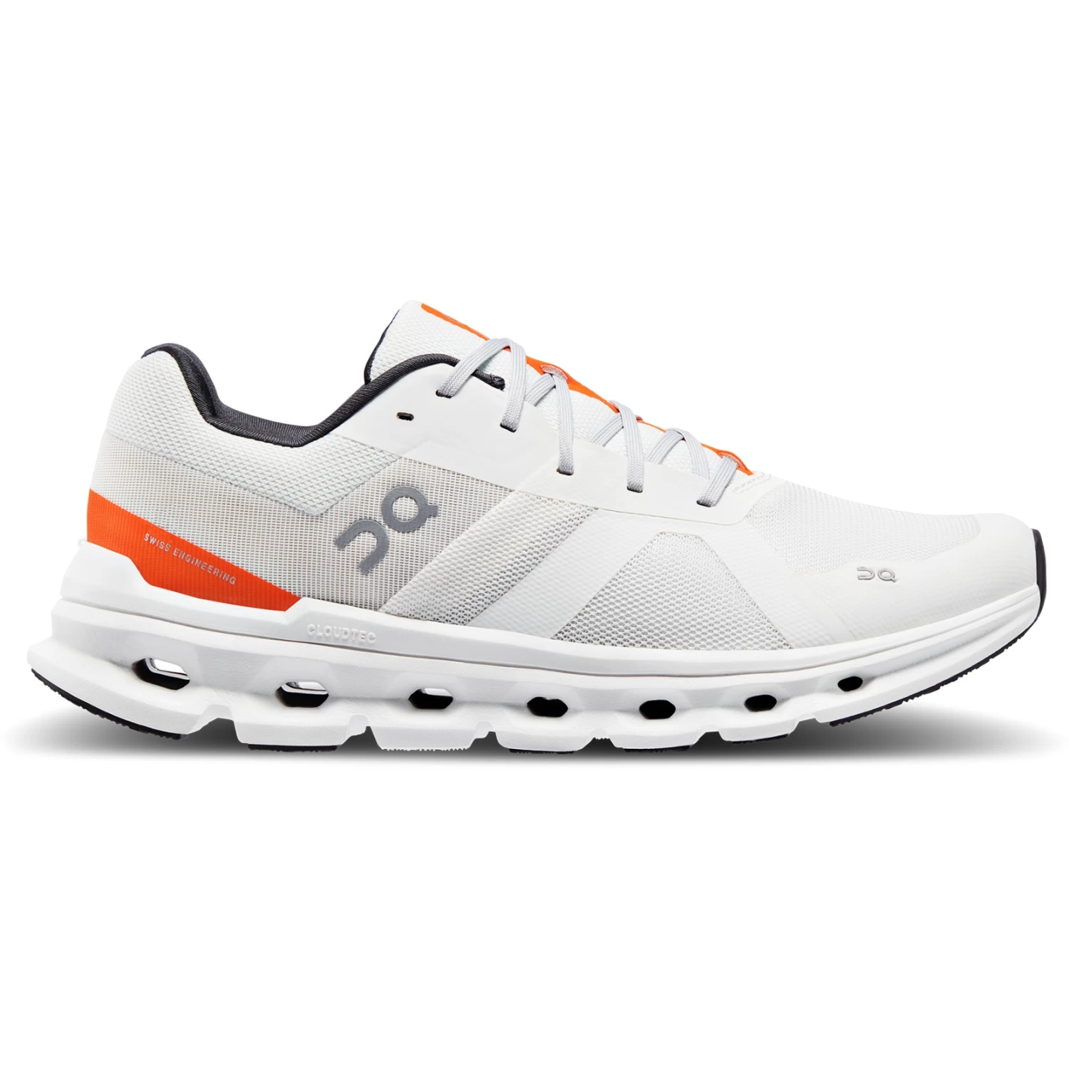 On Running On Cloudrunner Wide Running Shoe - Undyed-White & Flame - Image 6