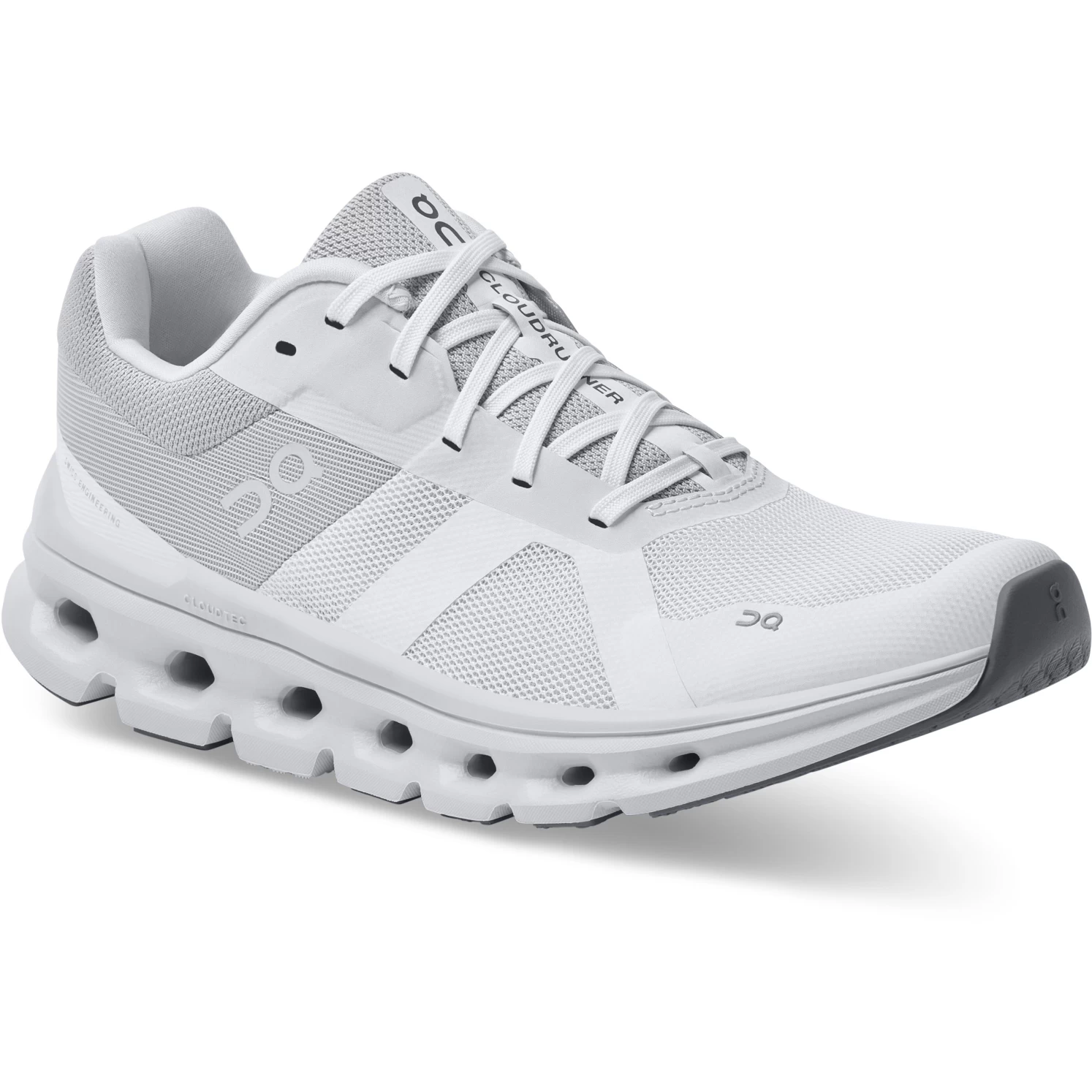 On Running On Cloudrunner Wide Women Running Shoes - White & Frost - Image 3