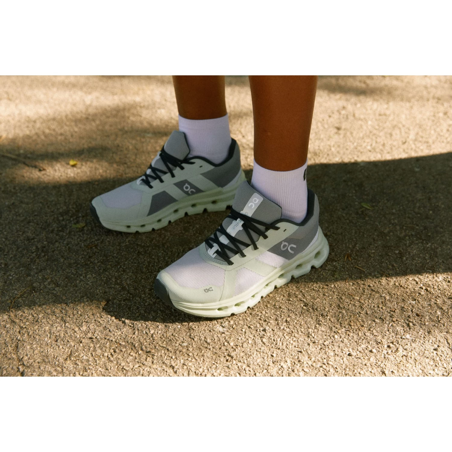 On Running On Cloudrunner Wide Women Running Shoes - White & Frost - Image 7
