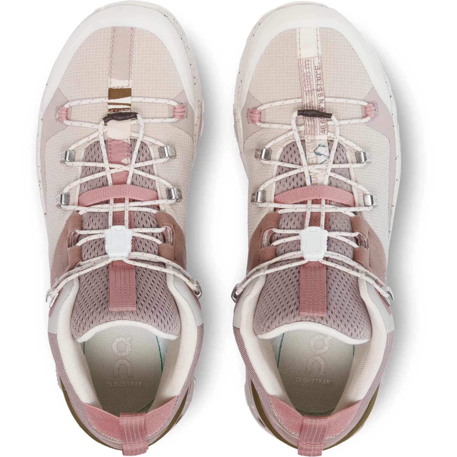 On Running On Cloudtrax Women Hiking Shoe - Rose & Ivory - Image 3