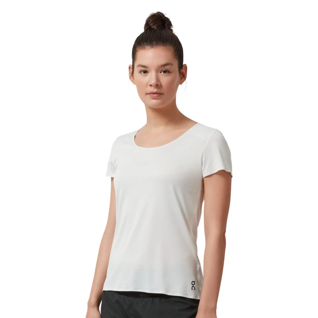 On Running On Performance-T Women Running Shirt - Ice & White
