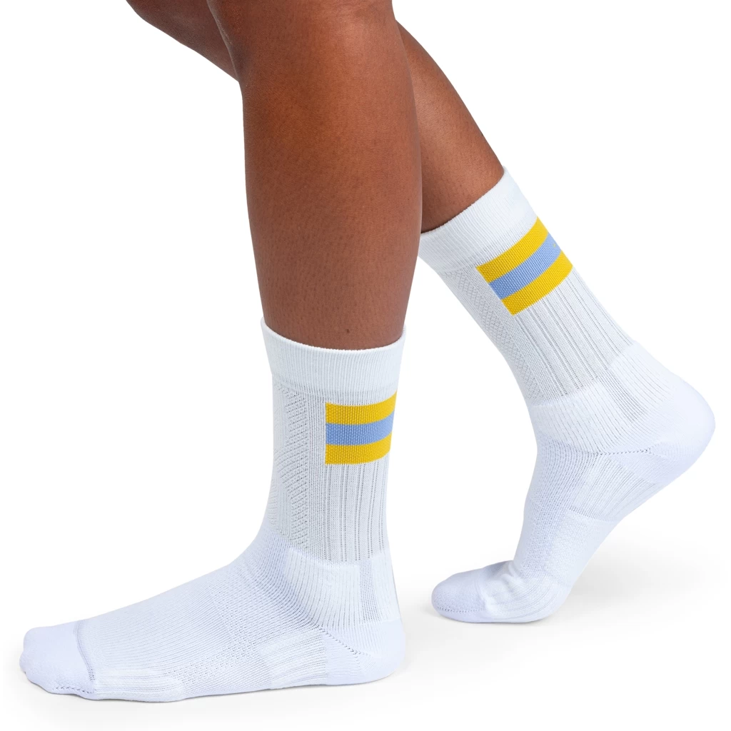 On Running On Tennis Sock Women - White & Mustard - Image 4