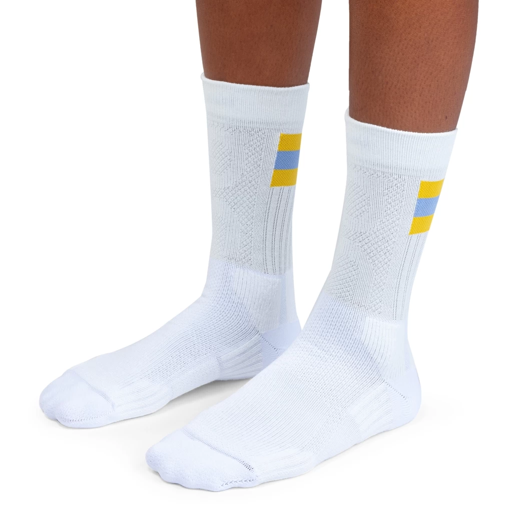 On Running On Tennis Sock Women - White & Mustard - Image 2
