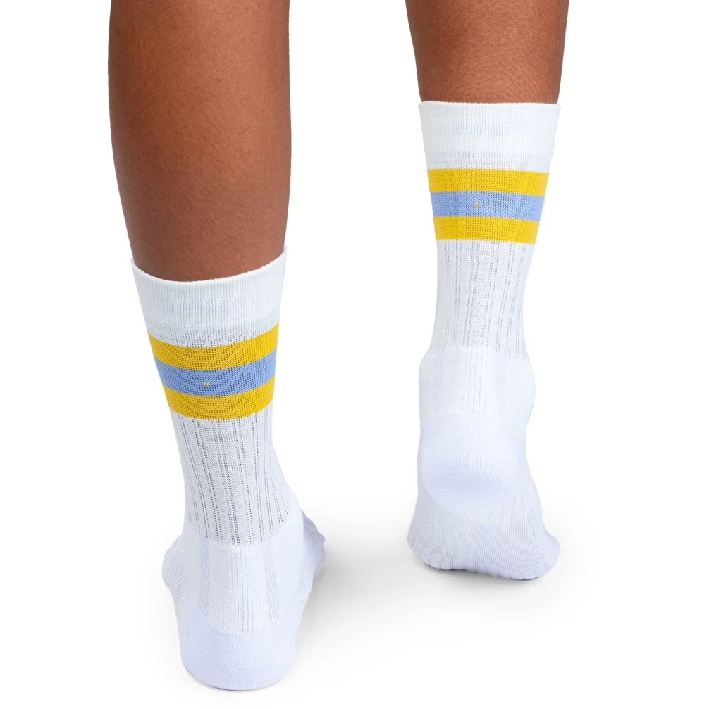 On Running On Tennis Sock Women - White & Mustard - Image 3