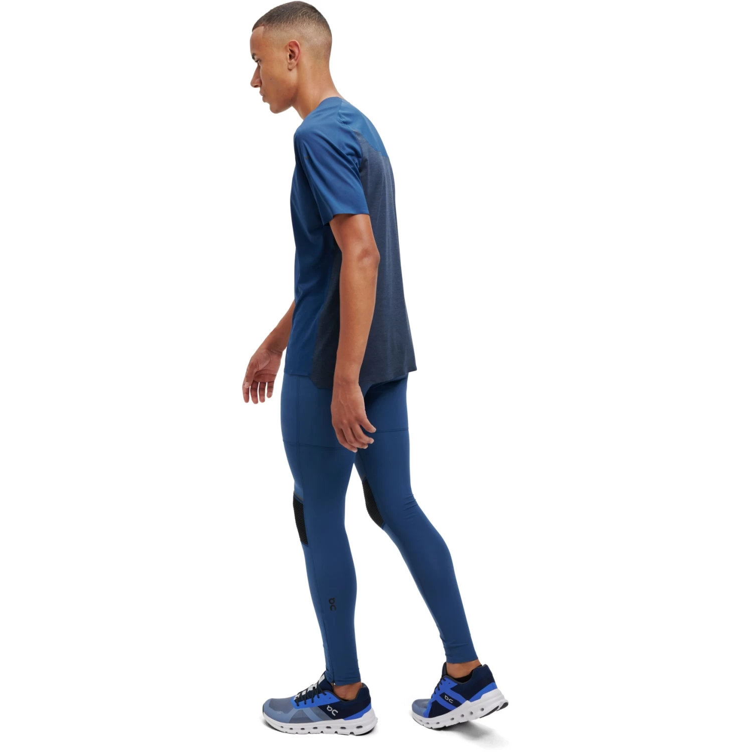 On Running On Tights Long - Denim & Black - Image 2