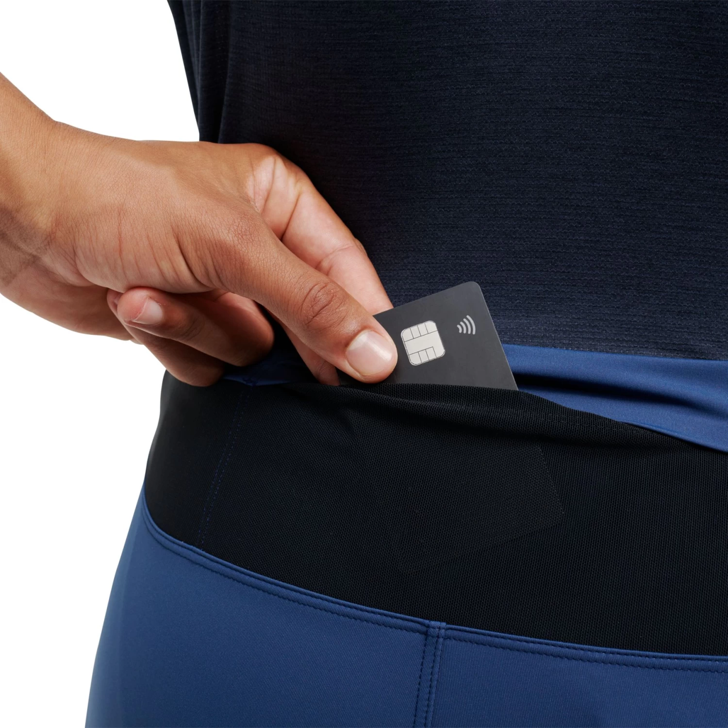 On Running On Tights Long - Denim & Black - Image 6