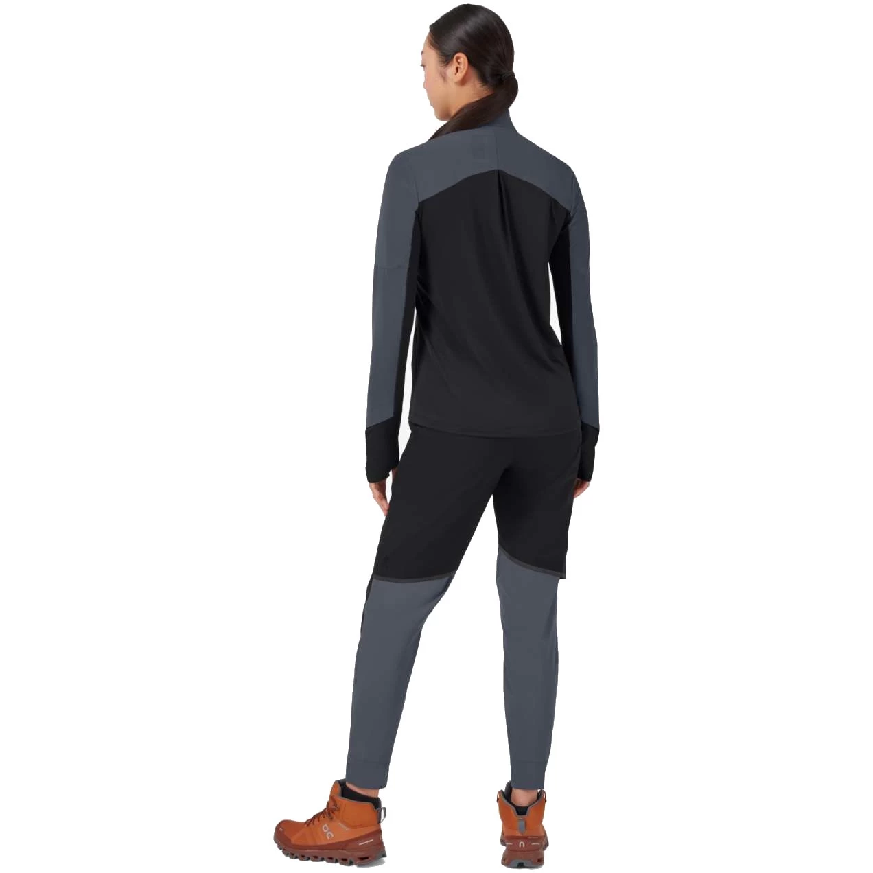 On Running On Waterproof Pants Women - Black & Dark - Image 4