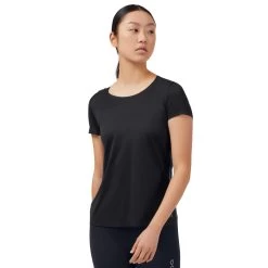 On Running On Performance-T Women Running Shirt - Black & Dark